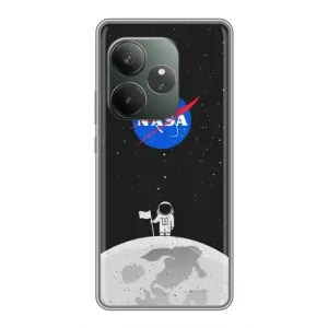 Силиконовый бампер с принтом "Наса" на RealMe Neo7 (Космонавт NASA)