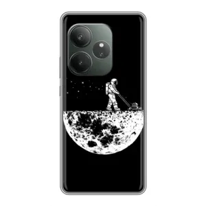 Силиконовый Чехол с принтом "Космонавты" на RealMe Neo7 (Космонавт)