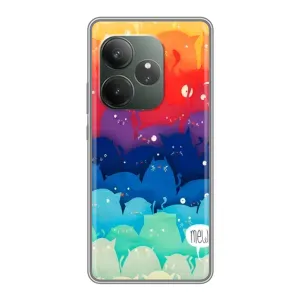 Силиконовый чехол с котиком для RealMe Neo7 (Mew)