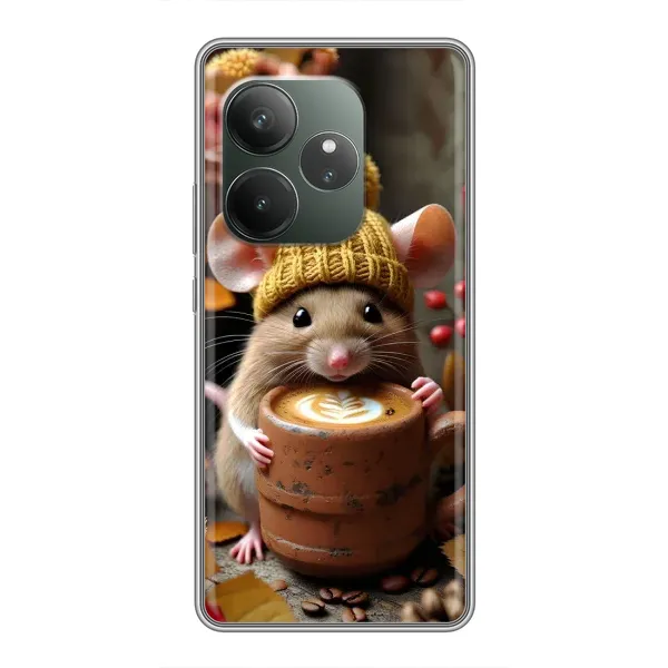 Чехол с рисунком «Мышка с кофе» для RealMe Neo7 Чехол с рисунком «Мышка с кофе» для RealMe Neo7