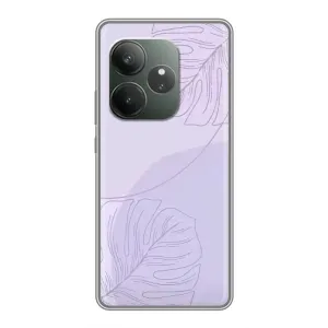 Чехол цветочный дизайн для RealMe Neo7 (Монстера фиолетовая)