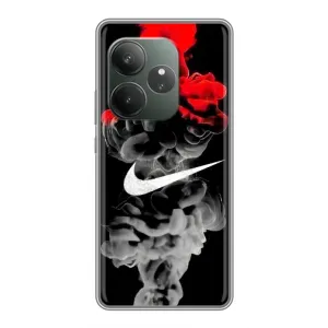 Силиконовый Чехол на RealMe Neo7 с картинкой Nike (Nike дым)