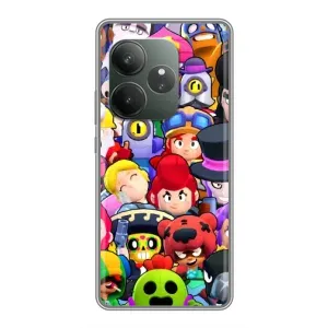 Силиконовый Чехол на RealMe Neo7 с картинкой Brawl Stars (Персонажи)