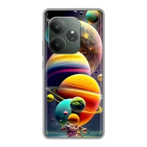 Чехол (ТПУ) с планетами на RealMe Neo7 (Солнечна система)
