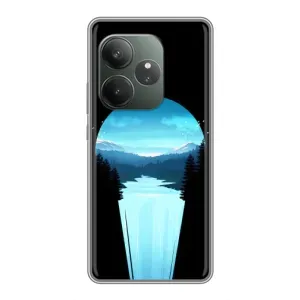Летний Чехол на RealMe Neo7 (Синий Водопад)
