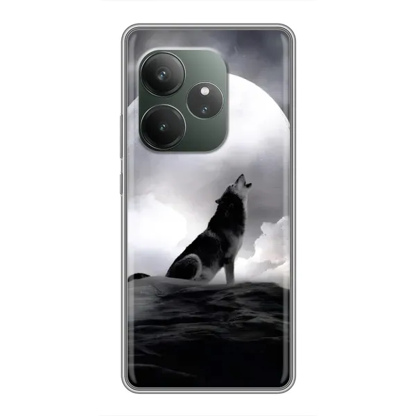 Чехол с рисунком «Волк и луна» для RealMe Neo7