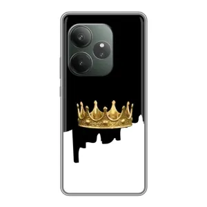Чехол (Корона на чёрном фоне) для РеалМе Нео7 (Золотая корона)