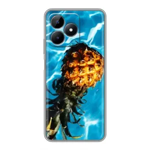 Чехол с изображением вкусной еды для Realme Note 50 (Ананас)