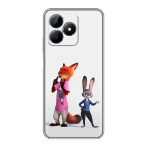 Силиконовый чехол с принтом Зоотрополіс для Realme Note 50 (Джуди и Ник)