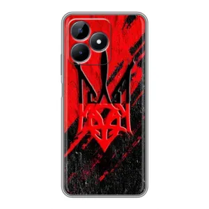 Чехлы УПА (Красно-Чёрный) на Realme Note 50 (Герб в цвете УПА)