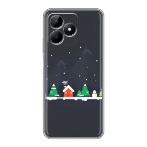Силіконовий бампер на різдво для Realme Note 50 (Місто зимове)