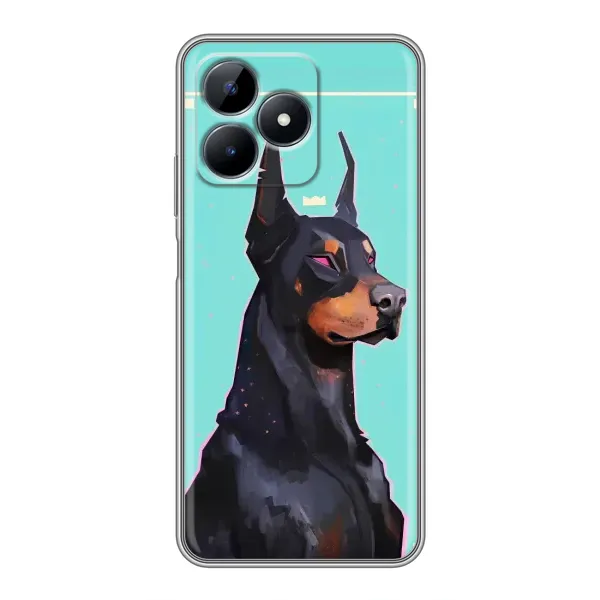 Чехол с рисунком «Король доберман» для Realme Note 50 Чехол с рисунком «Король доберман» для Realme Note 50