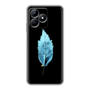 Чохол з картинками на чорному фоні для Realme Note 50 (Листя)