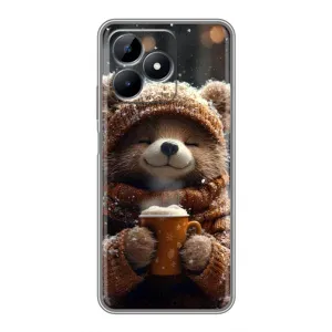 Друкований чохол 'Звірята з кавою' для Realme Note 50 (Ведмедик з кавою)