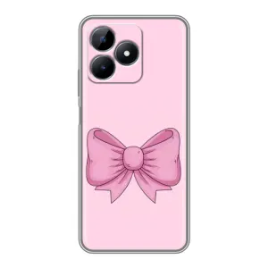 Чехол банты для Realme Note 50 (Розовый бантик)