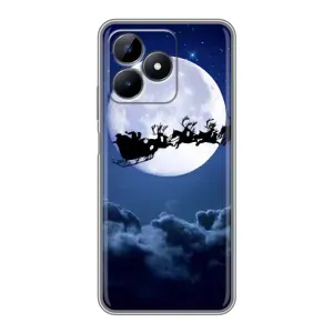 Чохол Санта Клаус для Realme Note 50 (Санта - місяць)