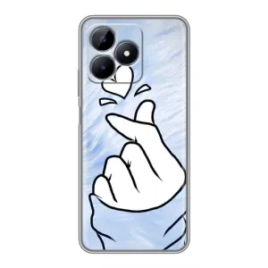 Чехлы (Знак сердечка) на Realme Note 50 (Сердечка знак)