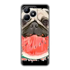 Чохол (ТПУ) Милі песики для Realme Note 50 (Смішний Мопс)