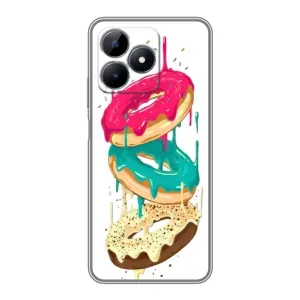 Чехол с изображением вкусной еды для Realme Note 50 (Сочные пончики)