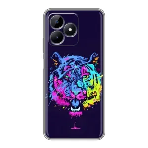 Силіконовий бампер з картинкою звірів для Realme Note 50 (Тигр-Арт)