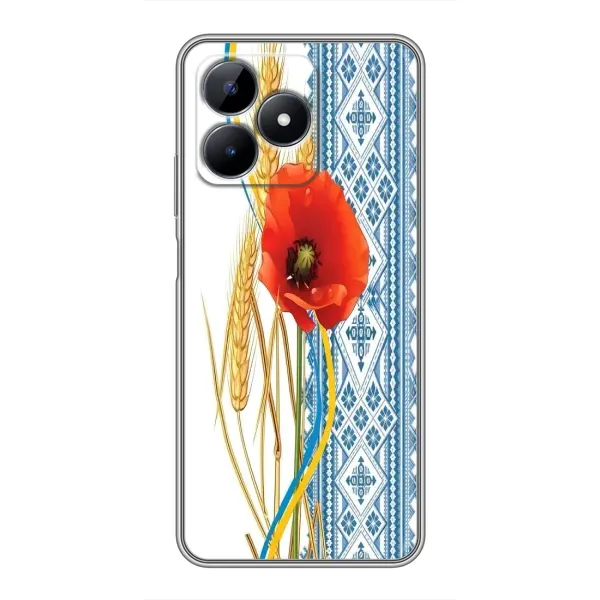 Чехол с рисунком «Вышиванка с цветком» для Realme Note 50