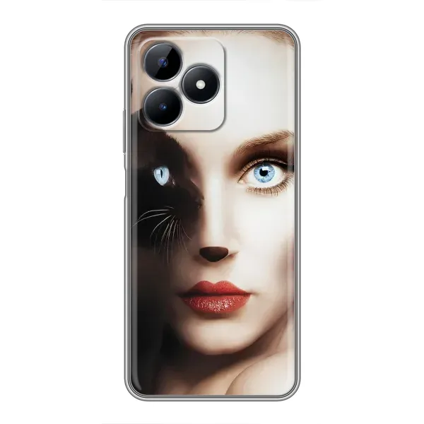 Чехол с рисунком «Женщина кошка» для Realme Note 50 Чехол с рисунком «Женщина кошка» для Realme Note 50