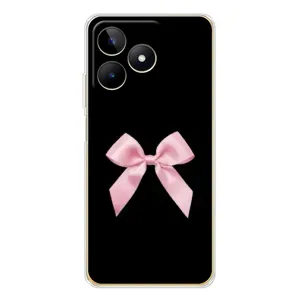 Чехол банты для Realme Note 60 (Бант на черном)