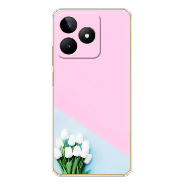 Чехол с рисунком «Белые тюльпаны» для Realme Note 60 Чехол с рисунком «Белые тюльпаны» для Realme Note 60