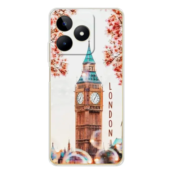 Чехол с рисунком «Часы Лондон» для Realme Note 60