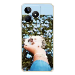 Чехлы с изображением разных животных для Realme Note 60 (Ежик на руках)