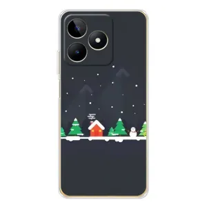 Силіконовий бампер на різдво для Realme Note 60 (Місто зимове)