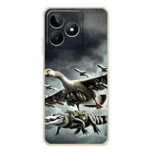 Чехол с мемами тралалело тралала для Realme Note 60 (Гусини и крокодило)