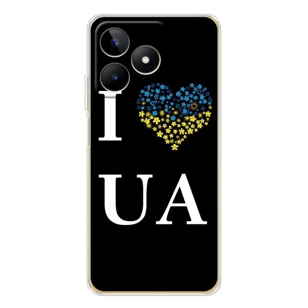 Чехол с рисунком «I Love UA» для Realme Note 60 Чехол с рисунком «I Love UA» для Realme Note 60