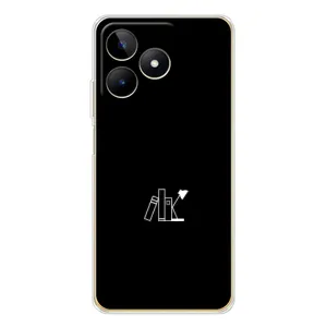 Чохол з картинками на чорному фоні для Realme Note 60 (Книжки)