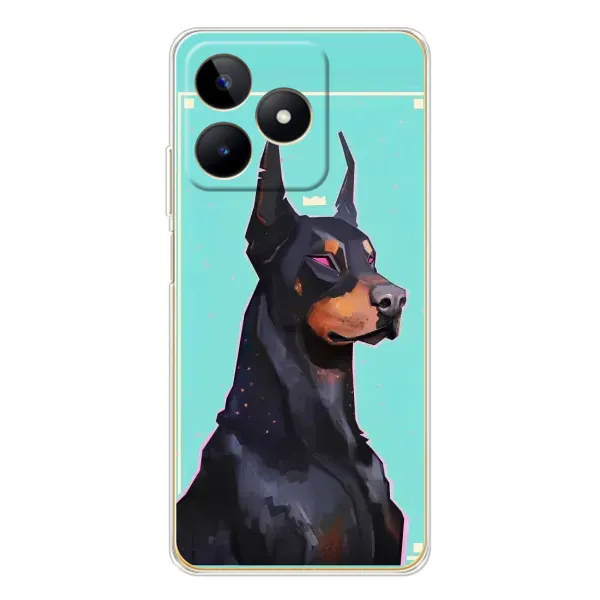 Чехол с рисунком «Король доберман» для Realme Note 60