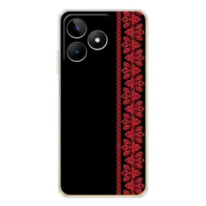 Силіконовый Чохол на Realme Note 60 (Червона вишиванка)