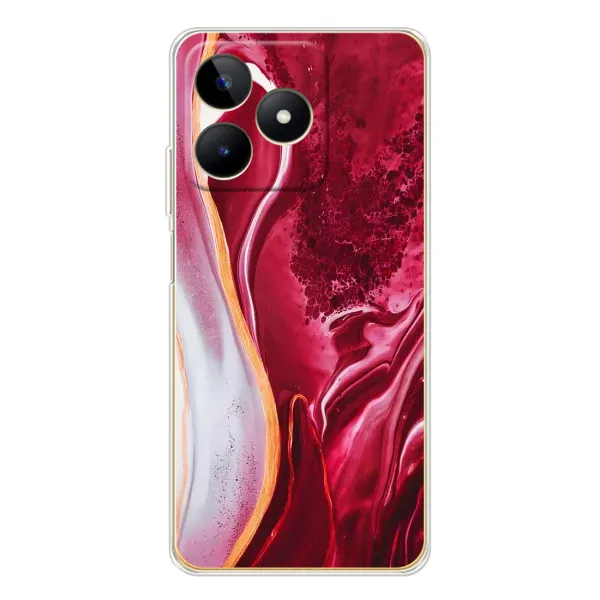 Чехол с рисунком «Красный мрамор» для Realme Note 60 Чехол с рисунком «Красный мрамор» для Realme Note 60
