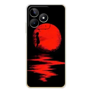 Летний Чехол на Realme Note 60 (Красный Закат)