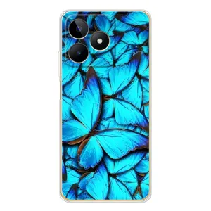 Силиконовый бампер с картинкой животных для Realme Note 60 (Крылья бабочек)