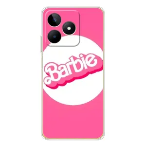 Силиконовый Чехол Барби Фильм на Realme Note 60 (Лого Барби)