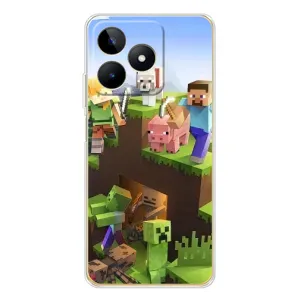 Чехлы для Realme Note 60 (Персонажи Майн Крафт) (Майн-крафт)