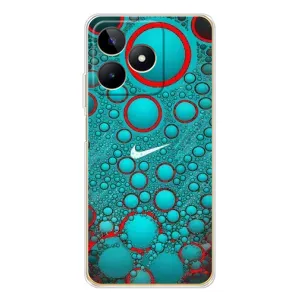 Силиконовый Чехол на Realme Note 60 с картинкой Nike (Найк зеленый)