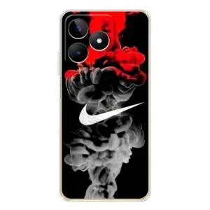 Силиконовый Чехол на Realme Note 60 с картинкой Nike (Nike дым)