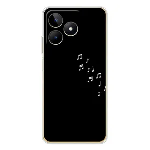 Чохол з картинками на чорному фоні для Realme Note 60 (Ноти)