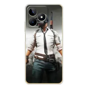 Силиконовый чехол с картинкой "Герой Pubg" на Realme Note 60 (Пабг)
