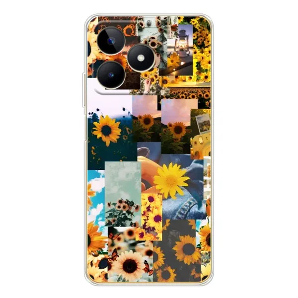 Чехол с рисунком «Подсолнуховый дизайн» для Realme Note 60 Чехол с рисунком «Подсолнуховый дизайн» для Realme Note 60