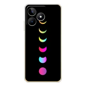 Чехол (ТПУ) с планетами на Realme Note 60 (Полнолуние)