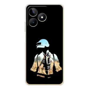 Силиконовый чехол с картинкой "Герой Pubg" на Realme Note 60 (Пубг мен)