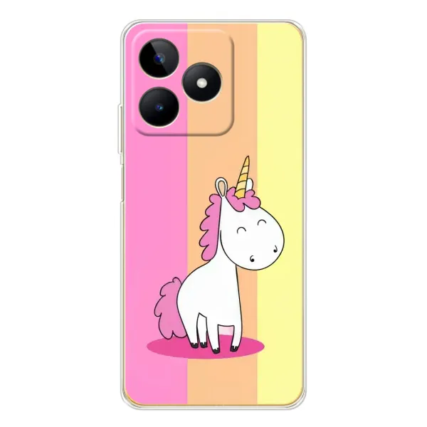 Чехол с рисунком «Радужный Единорог» для Realme Note 60