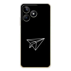 Чохол з картинками на чорному фоні для Realme Note 60 (Літак)